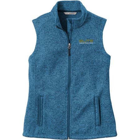 20-L236, X-Small, Medium Blue Heather, Left Chest, Elite Integrated Therapy Centers.
